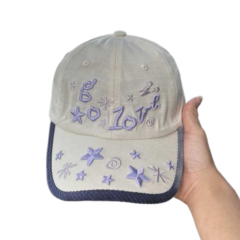 Sombrero de béisbol de letras bordadas tridimensionales nicho de diseño hip-hop americano calles gorra de boca de pato mujer versátil cara de moda