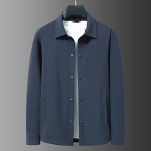 设计师原创2025大码男装休闲夹克青年时尚新款翻领薄款男士外套透