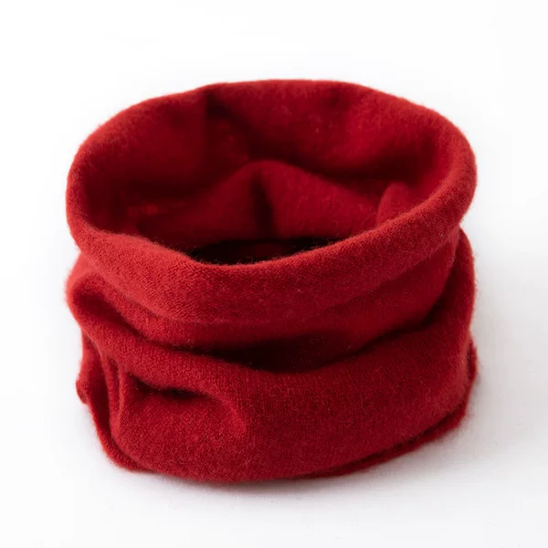 2023 New Autumn and Winter Women's Cashmere Knitted Scarf Warm Neck Cover Pure Color Versatile Scarf Pullover Small Scarf