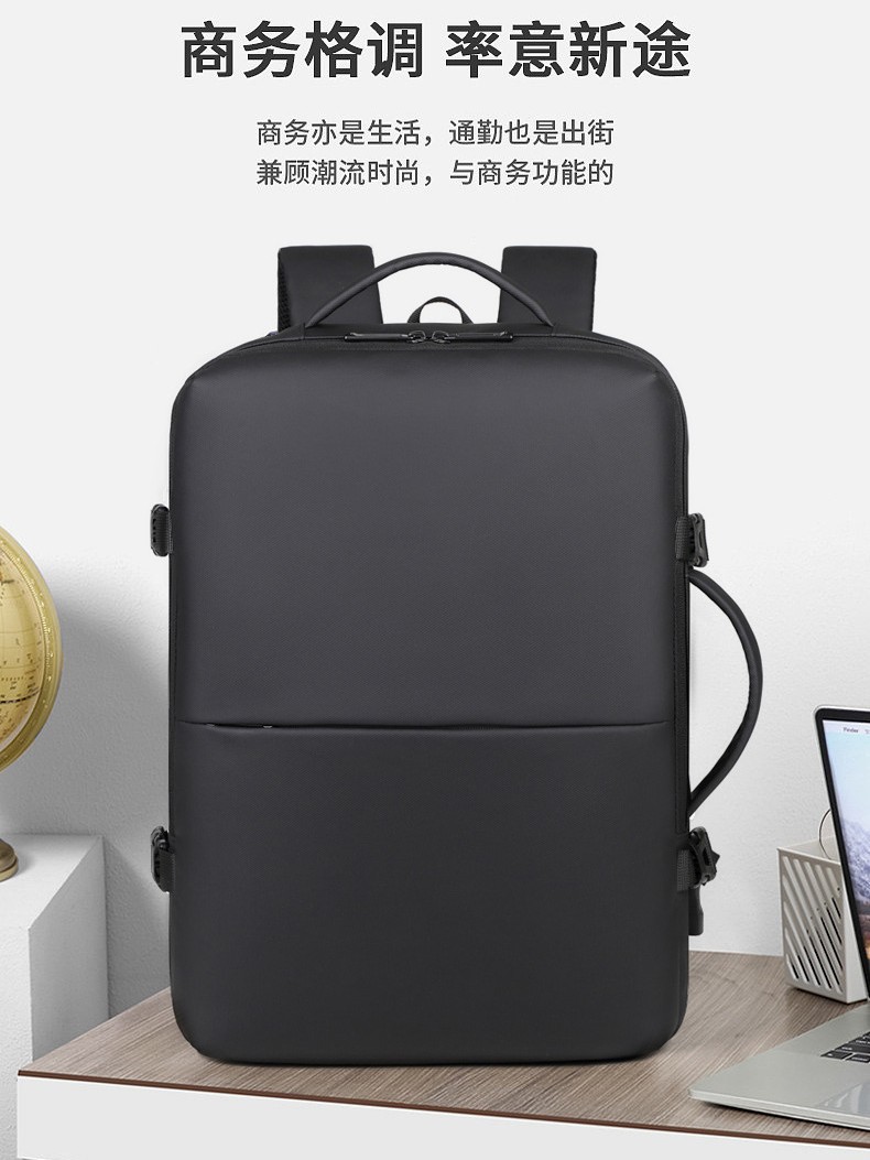 Mochila de película de cuero de gran capacidad de expansión de comercio exterior nueva bolsa de computadora de viaje de negocios 40l hombre impermeable