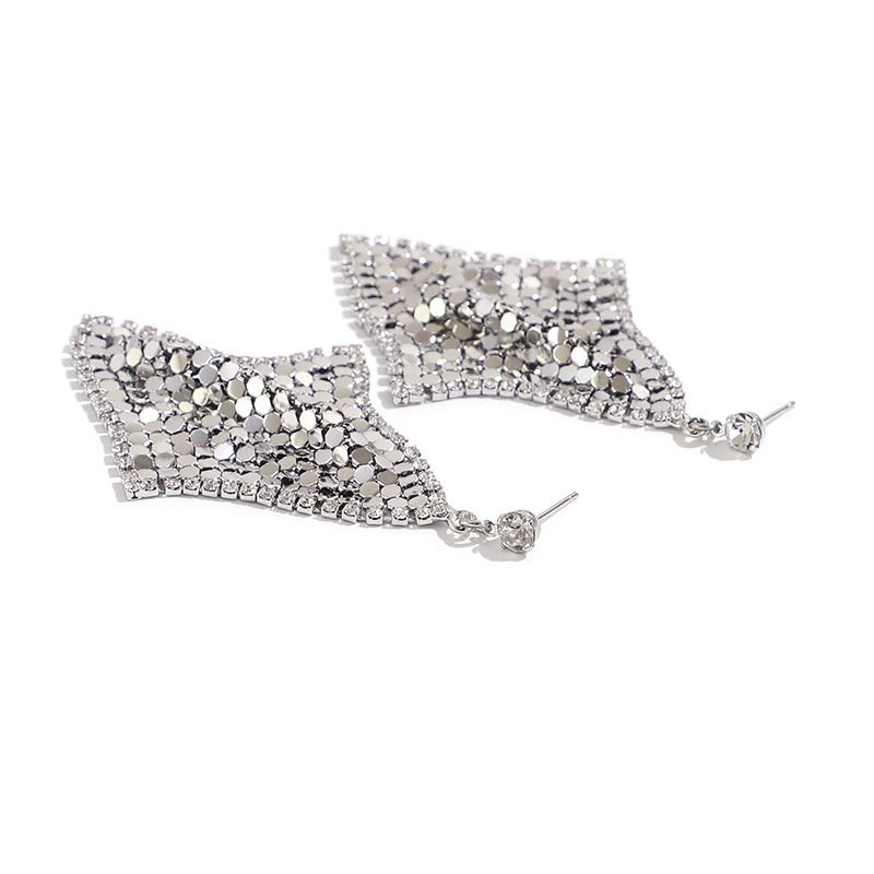 fashion new earrings square diamond sequin earrings fashion trend Korean diamond jewelrypicture7
