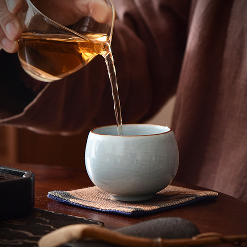 Imitation of the five famous kiln master cups in the Song Dynasty, kung fu tea set, tea cup, scent cup, opening ceremony, office souvenir wholesale