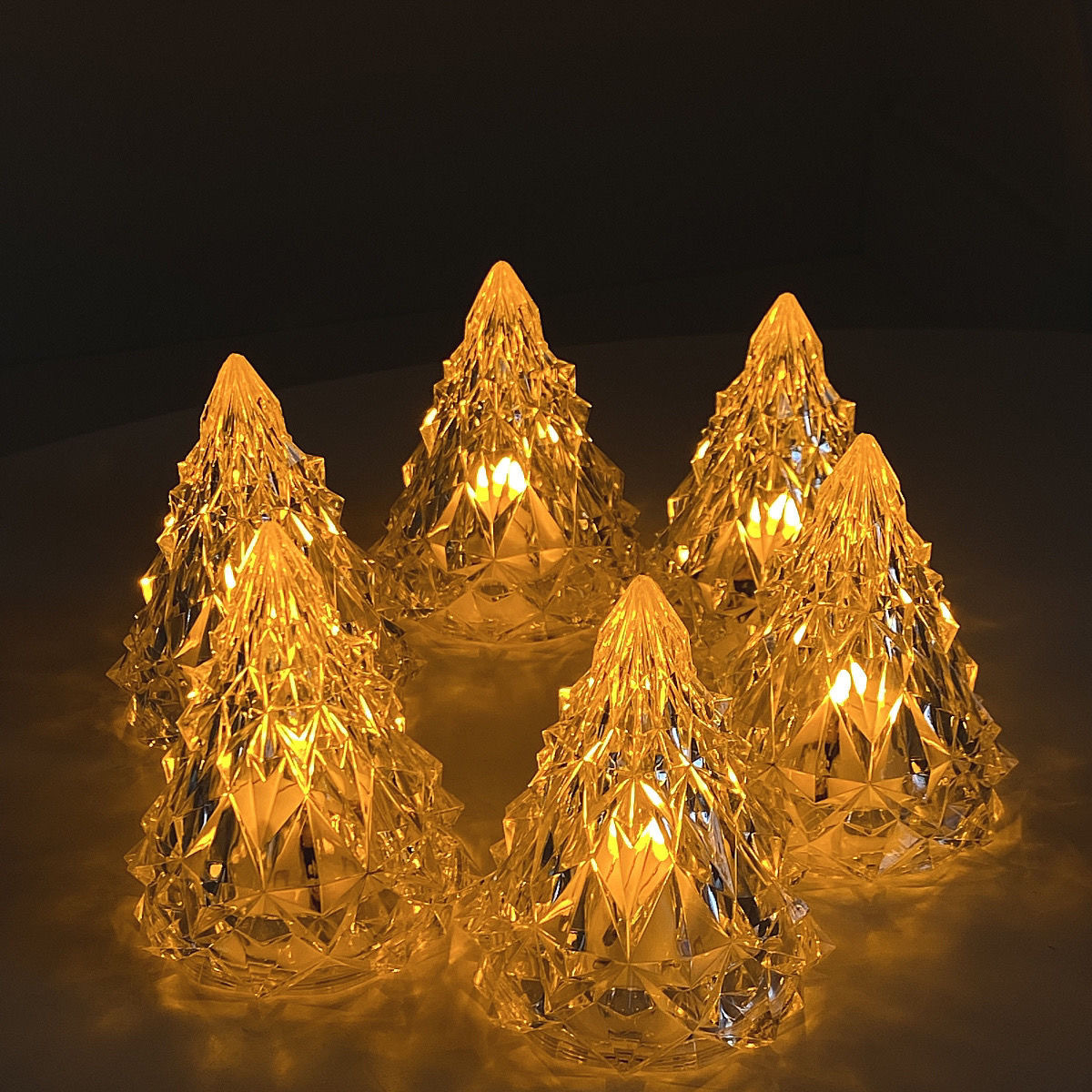 Icicle Christmas decorations, diamond crystal ambiance lamp, restaurant ornament, acrylic LED Christmas tree, night light