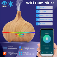 Cross-border WiFi smart home air humidifier essential oil diffuser aromatherapy machine wood grain remote control APP voice control