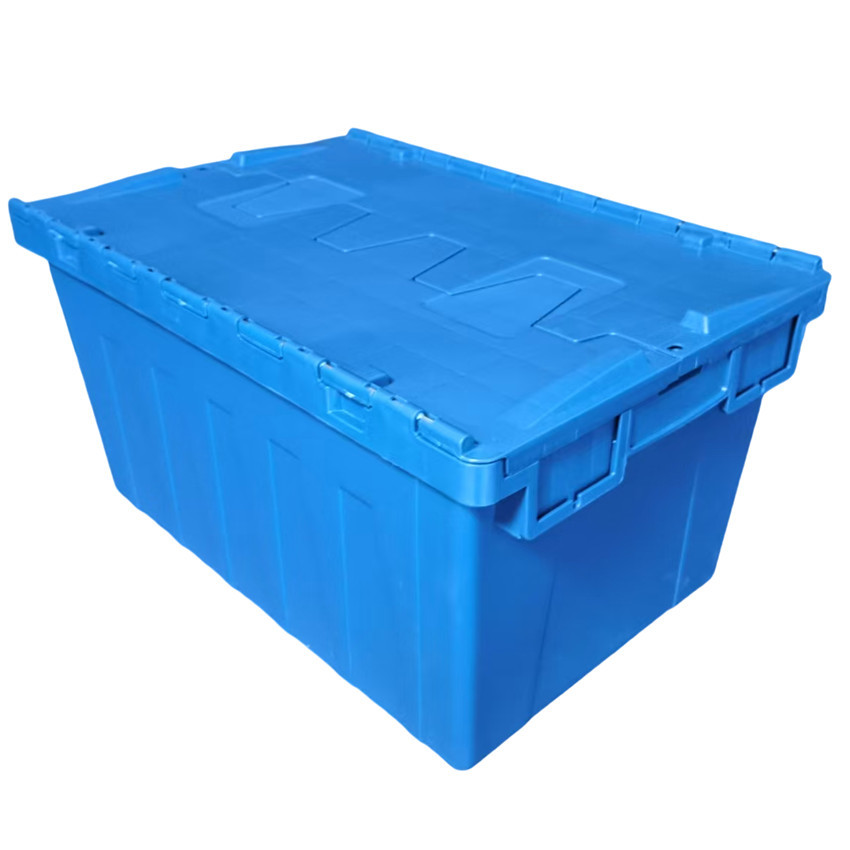 批发600*400*315带盖斜插式塑料箱周转箱用于生鲜超市便利店药房
