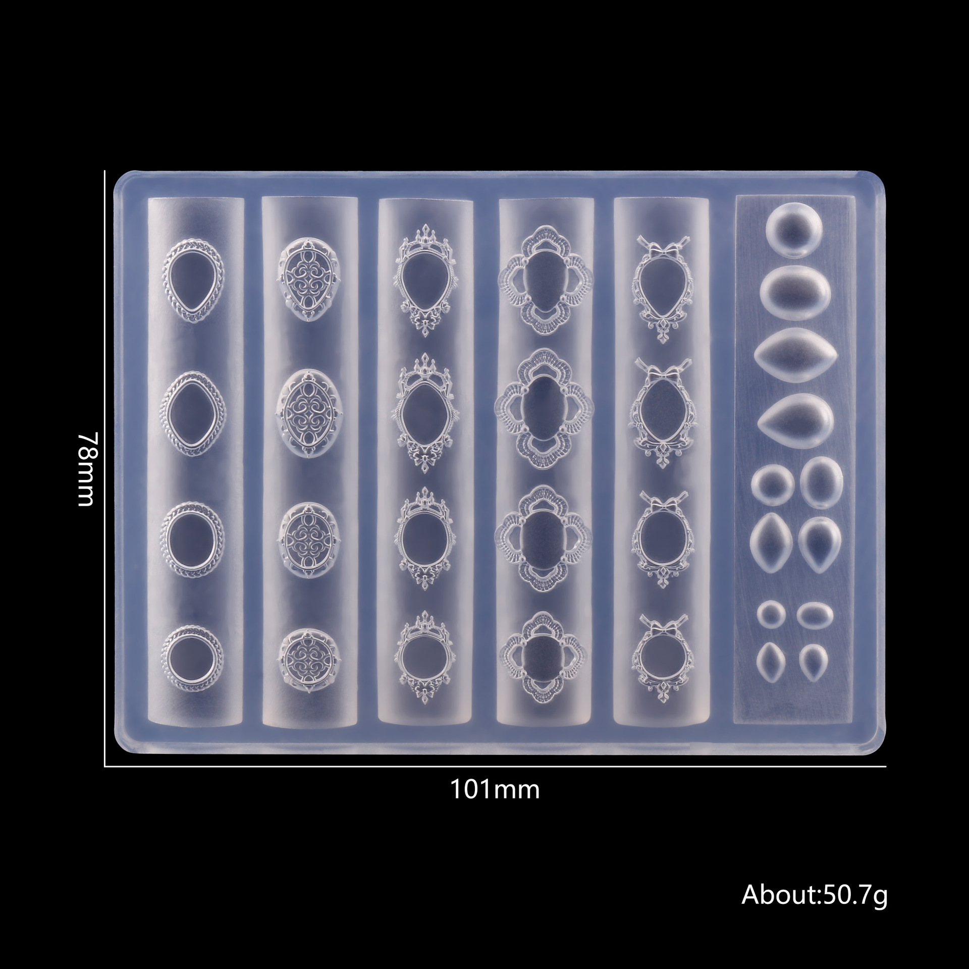 Nail Art 3D Molde de silicona suave Herramientas de tallado Bowknot Nail Art Relieve Joyería de epoxi Nail Art Molde de silicona