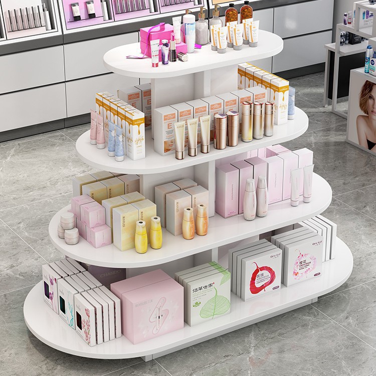 中岛展示柜流水台鲜花店产品陈列超市堆头置物礼品护肤化妆品货架