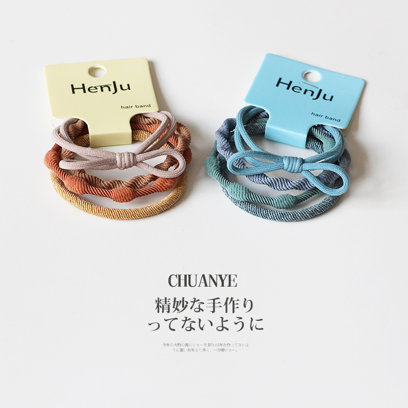 Children's High Ponytail Hair Rope Colorfulful Rubber Band High Elasticity Durable and Non-Harmful Hair Tie Girls Headband Little Girl Hair Accessories