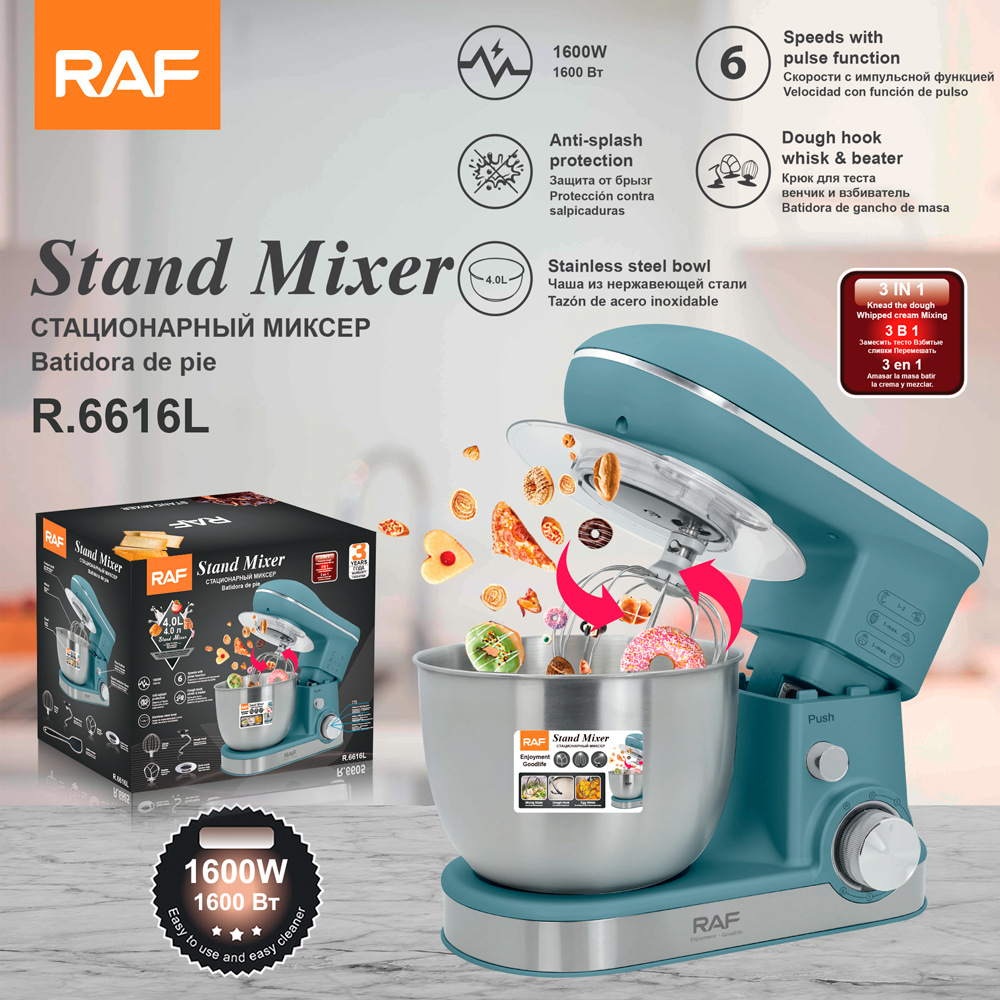 RAF chef machine 4L, fully automatic, 3-in-1 dough, meat and cream
