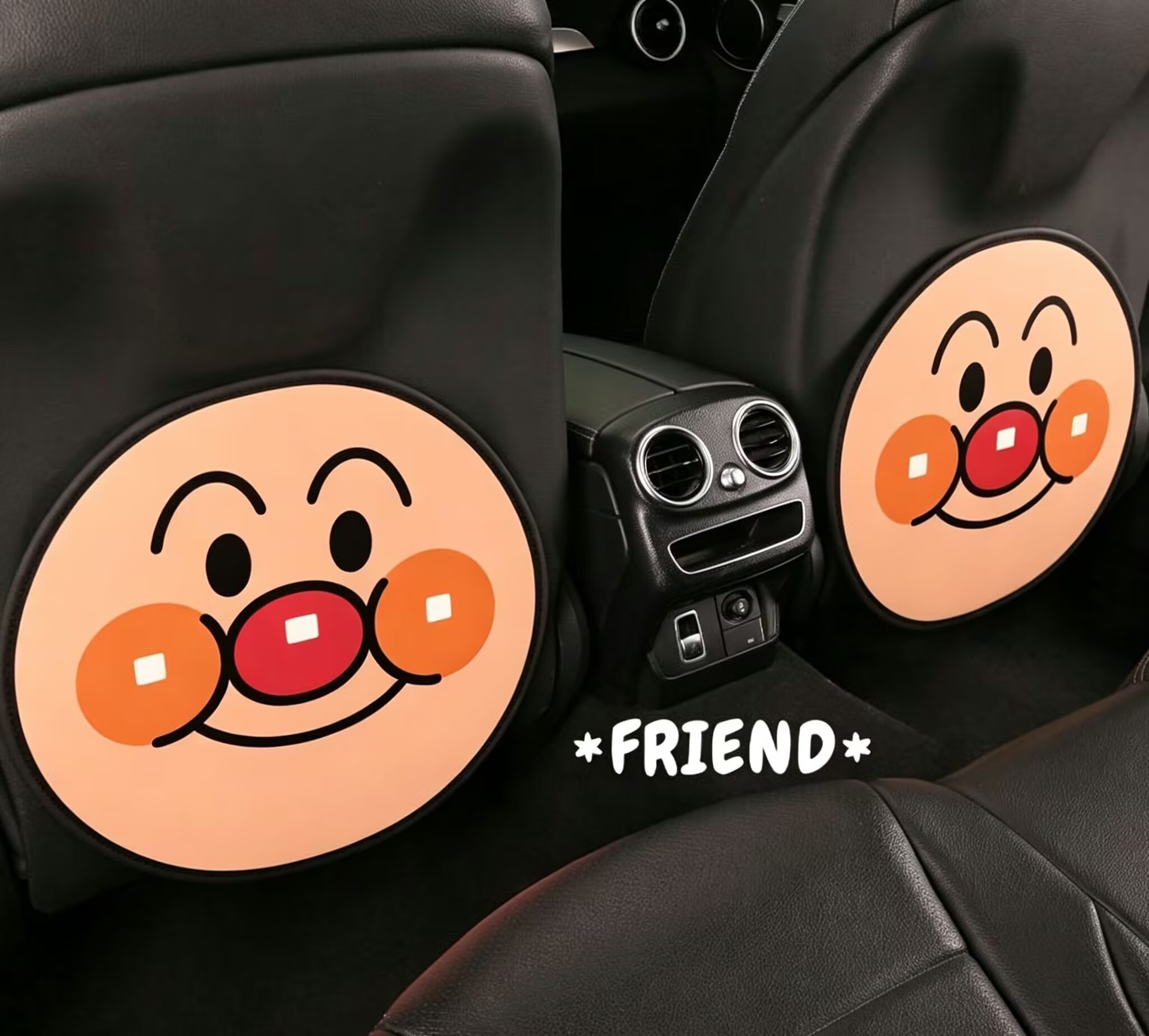 Car Seat Back Anti-Kick Pad, Children's Anti-Kick Pad, Car Rear Seat Anti-Dirt Pad, Anpanman Wear-Resistant, Anti-Dirt, Easy to Clean