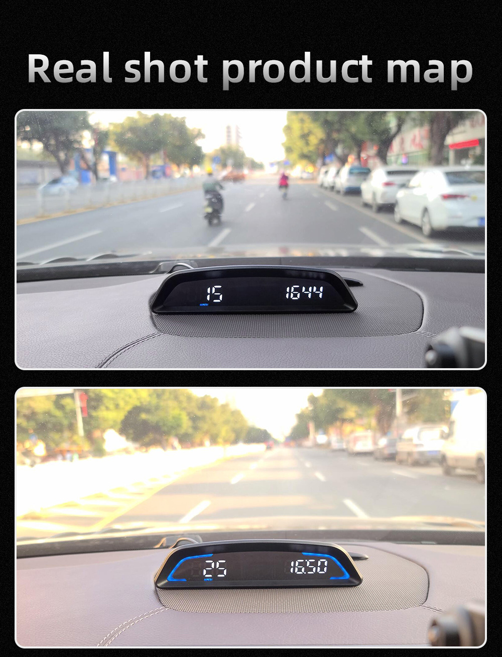 Car HUD Head-Up Display Dedicated GPS Tester Multifunctional Display Clock Smart Dashboard HD G3