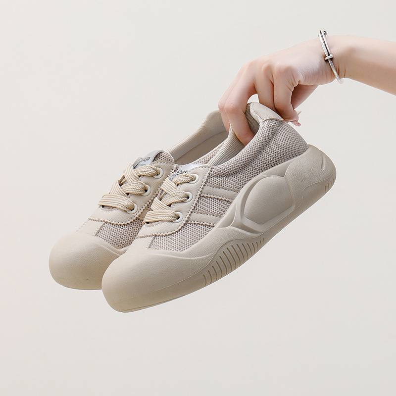 2024 verano nueva versión coreana ins blanco transpirable para mujeres, zapatos de tabla casuales de caña baja, zapatos de bizcocho de suela gruesa_voghion.com