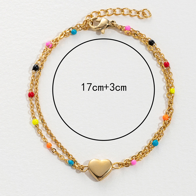 Fashion Heart Shape Stainless Steel Bracelets 1 Piece