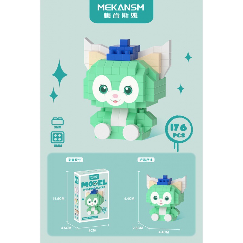 Compatible con Lego dibujos animados lindo muñeca montaje de bloques de construcción juguete decoración de escritorio caja ciega puesto al por mayor