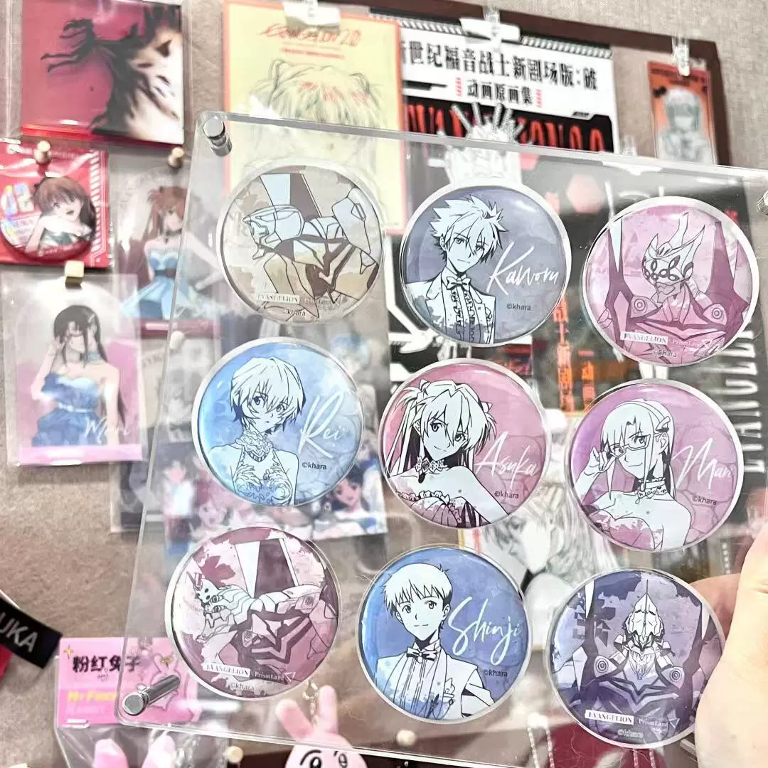 Genuine Neon Genesis Evangelion 2024p магазин кафе тисненная декоративная наклейка коробка яйцо слепой рисунок значок Асука