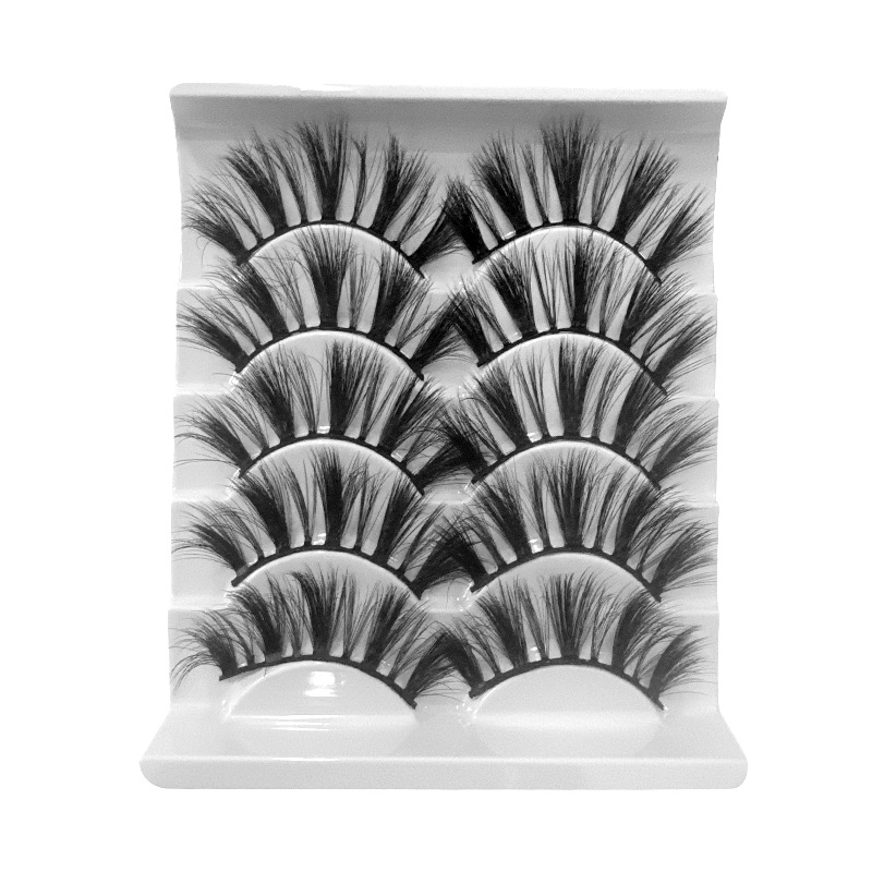 DINGSEN pestañas postizas de fábrica al por mayor 3D pestañas tridimensionales 5 pares Paquete de pestañas tres más de D-46 estilos