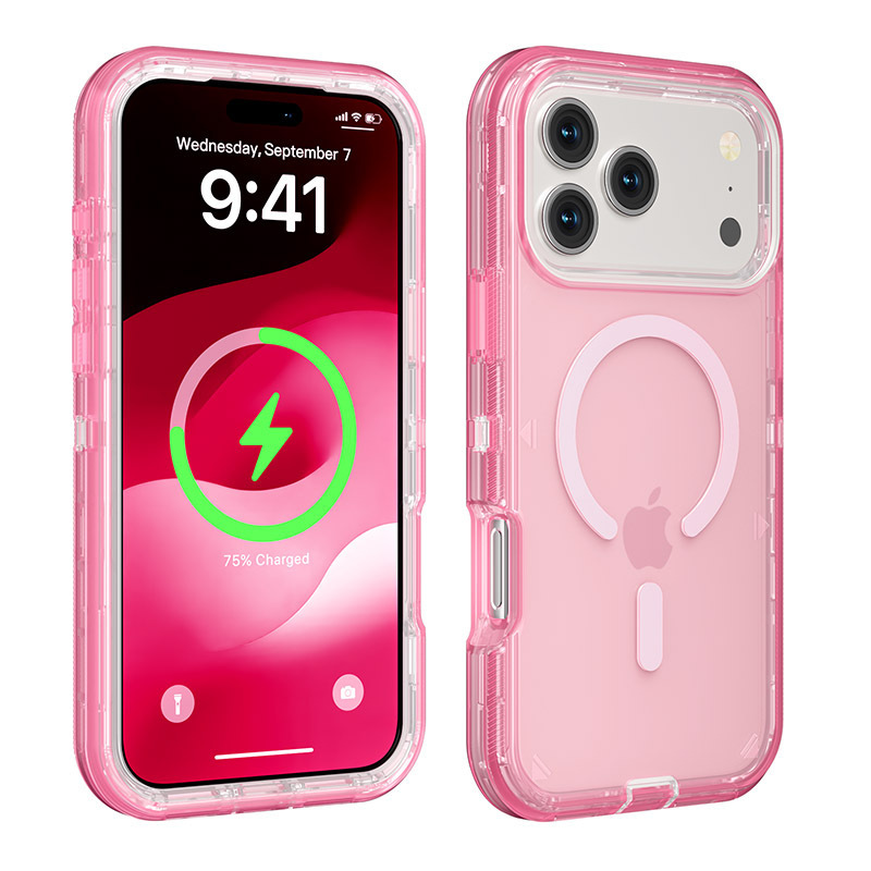 IPhone 16 14 13 12 11 15 Pro Maxマグネット式携帯ケース透明三合一耐落下防止|undefined