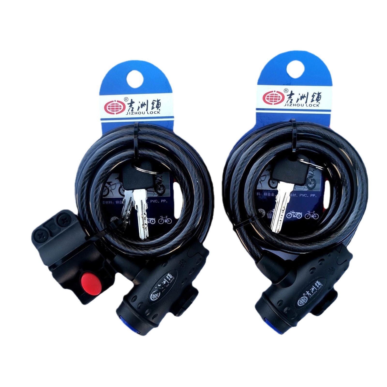 Bold 5108 Jizhou Car Lock Bicycle Ring Lock Mountain Bike Steel Cable Lock Wire Lock Bicycle Lock Accessories