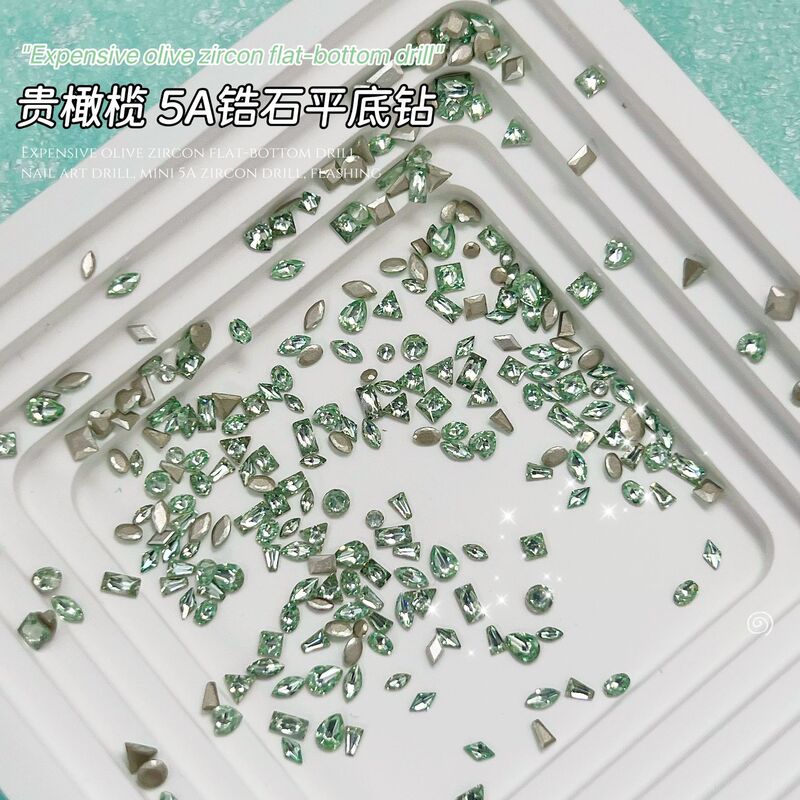 High-Quality 5A Inverted Edge Zircon Nail Art Rhinestones Trendy Mini Rhinestones Nail Accessories