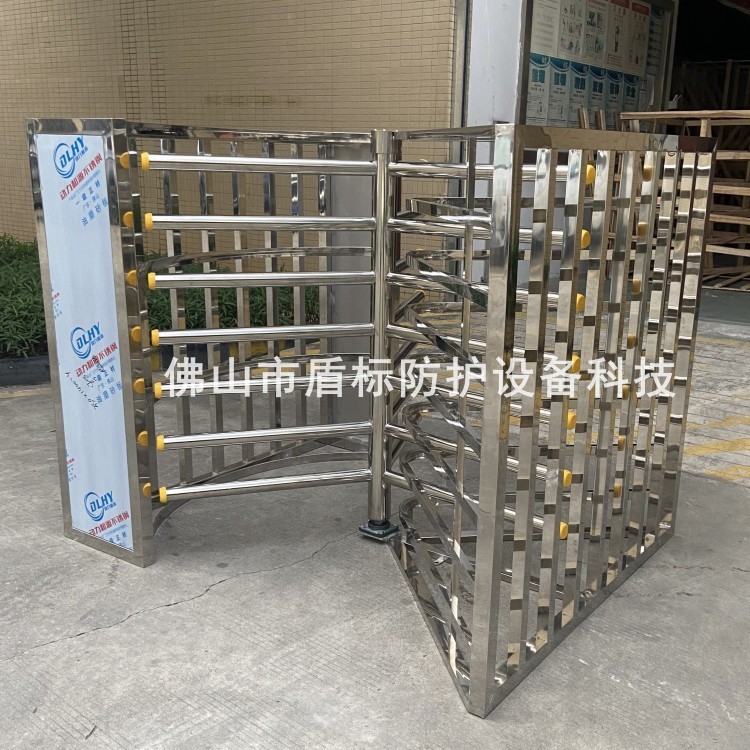 不锈钢半高单向矩形门梳状栏杆单向旋转闸供应高铁站旅客进站通道
