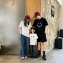 新款短袖爱心母子t恤