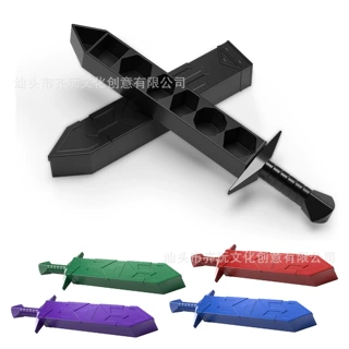 亚马逊DND龙与地下城剑形骰子收纳跨境桌游神器刀剑模型玩具摆件