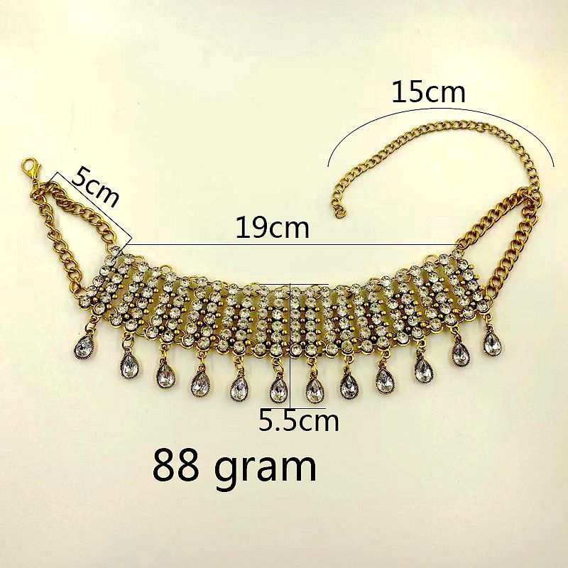 Glam Shiny Water Droplets Alloy Plating Inlay Rhinestones Women's Choker display picture 2