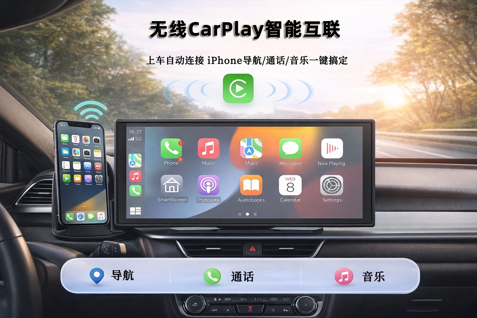 10.25inch Carplay Portable Car Mp5 Navigation Reversing Image Car Incell Display Player