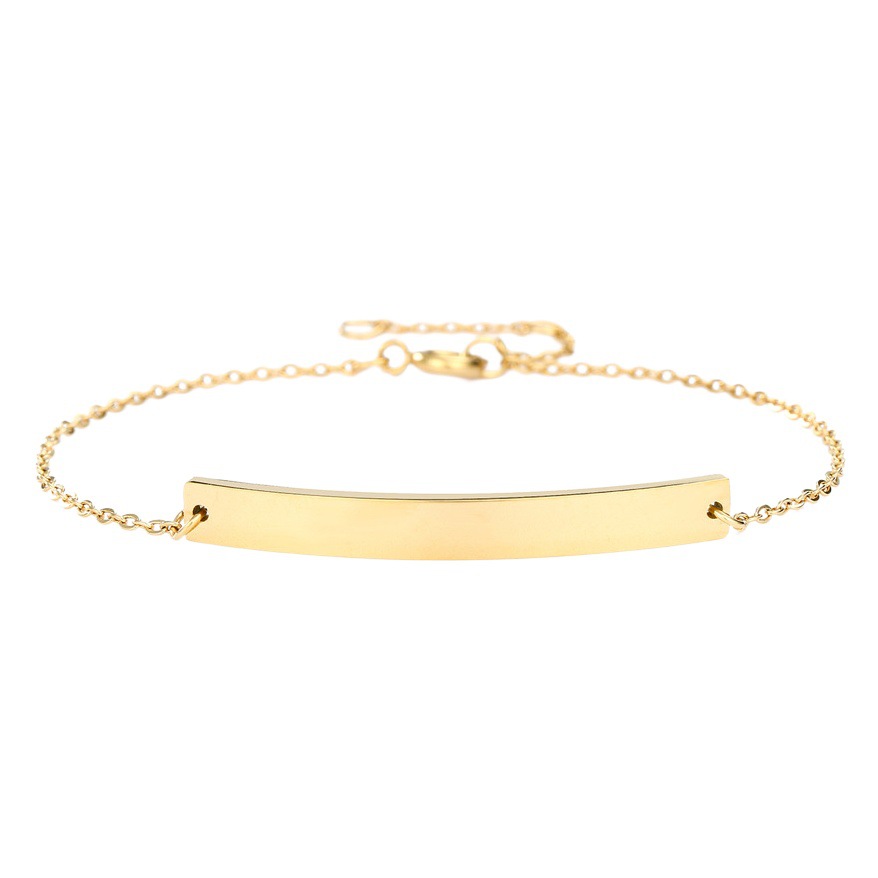 Foreign trade jewelry jewelry wholesale couple lettering bent stainless steel bracelet does not fade adjustable chain bracelet