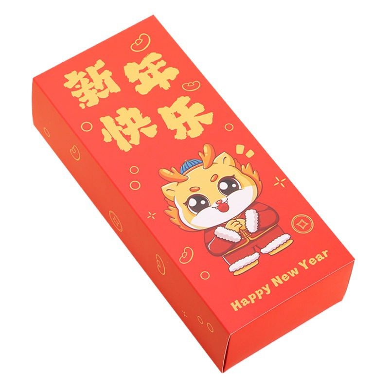 2024 Dragon Año nuevo embalaje caja de regalo portátil copo de nieve crujiente caja de turrón galleta caja de dulces caja de cajón de Ventas Directas