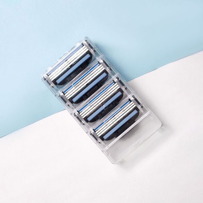 Three-Layer Manual Razor Shaving Blade for Men, Gillette Universal Sharp Blade Holder, Stainless Steel Multi-Layer Blade