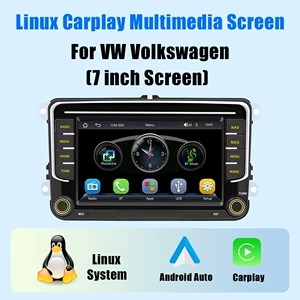 Volkswagen 7 düymlük Linux Carplay/Android Auto avtomobil naviqasiya sistemi