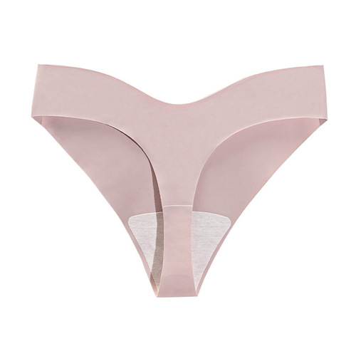 Sexy underwear for women, pure cotton, antibacterial crotch, low-waisted, seamless T-pants for women, sexy ice silk, one piece, large size