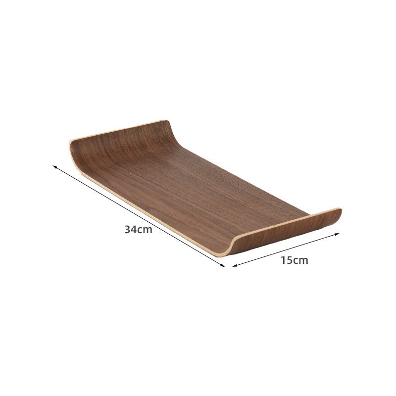 bandeja de madera simple bandeja en forma de U bandeja de pan bandeja de madera doméstica japonesa bandeja de té bandeja de té