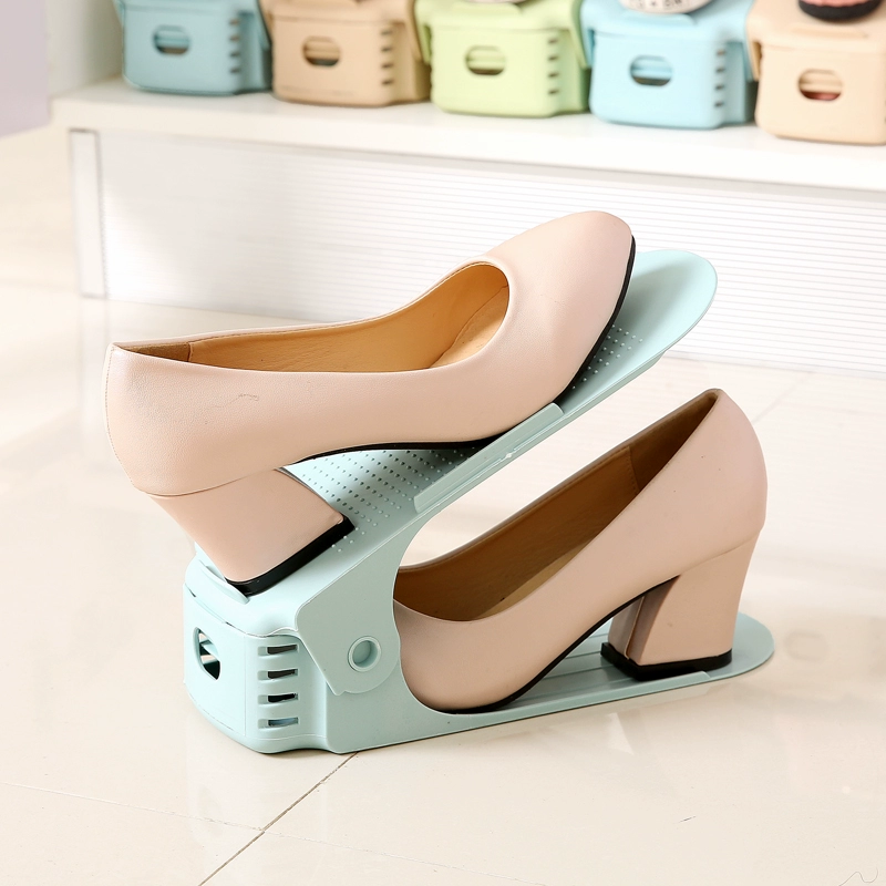 Double-layer shoe bracket simple home dormitory shoe storage space-saving shoe rack bracket partition board shoe cabinet
