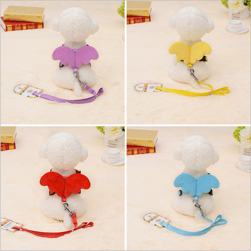 Pet Angel Love Harness Dog Harness Angel Wings Chest Back Strap Rabbit Pet Supplies Factory Direct Sale