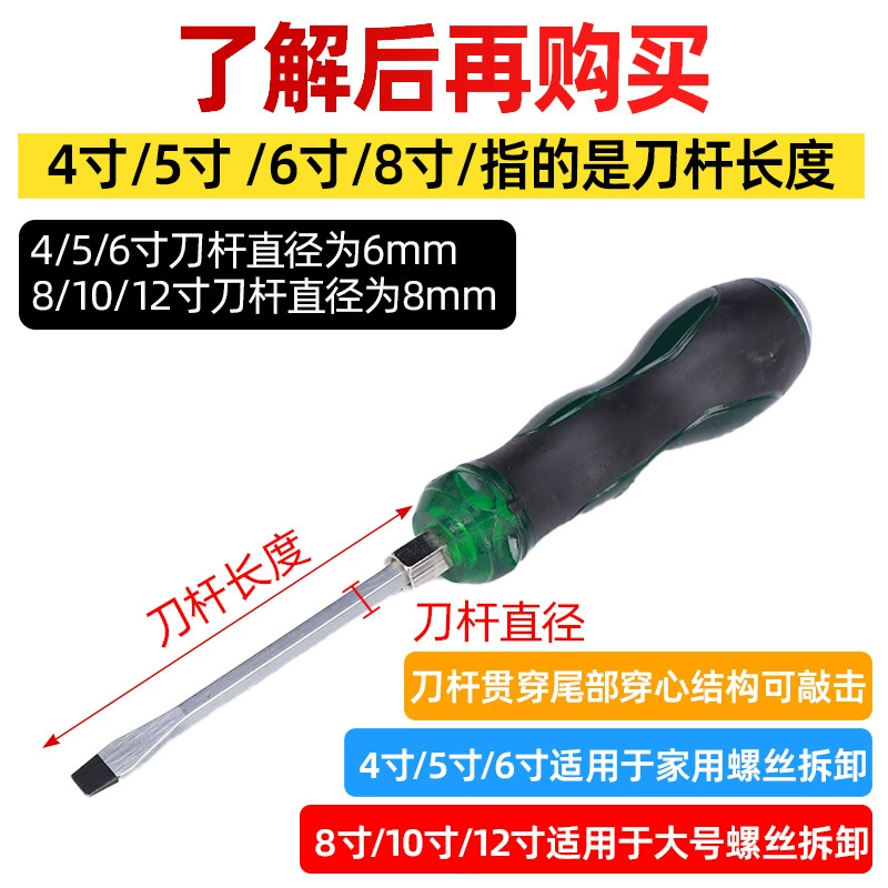 Transparent-pattern through-shaft screwdriver slotted Phillips Pozidriv screwdriver bit with strike oil-resistant high-hardness screwdriver manufacturer