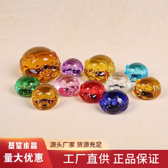 小金豚置物 十二支豚工芸品 リビングルーム飾り クリスタル元宝 ビジネスギフト ガラス豚置物