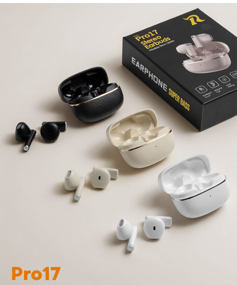 PRO17 Bluetooth-Kopfhörer, lange Akkulaufzeit, E-Gaming, TWS kabellos komfortable In-Ear-Kopfhörer, hochwertige Klangqualität