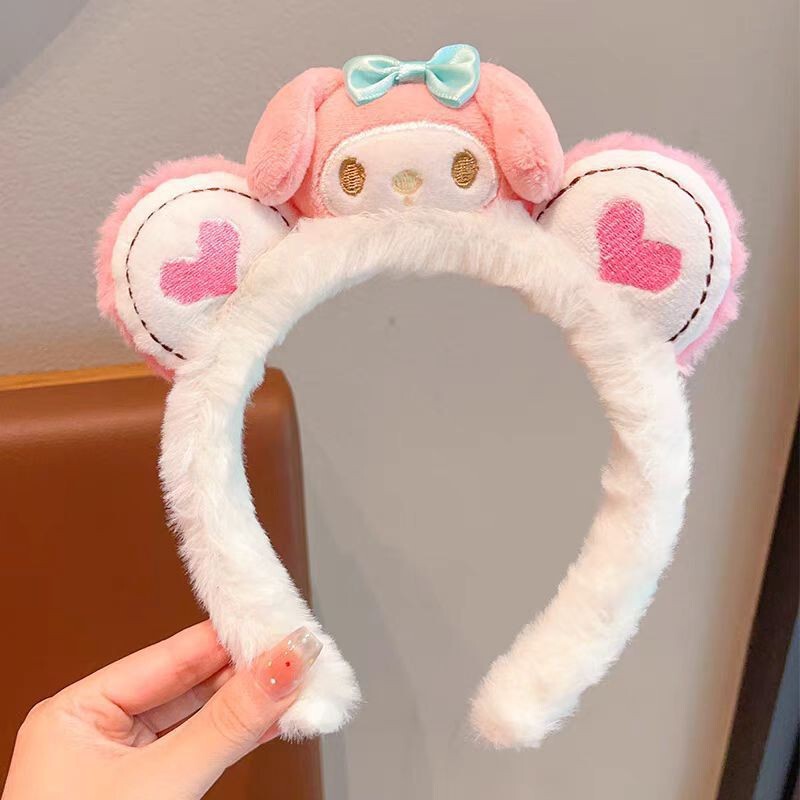 女の子の洗顔ヘッドバンド、かわいい漫画の猫のヘッドバンド、クマのイチゴの洗顔ヘアアクセサリー、メーカー在庫卸売|undefined