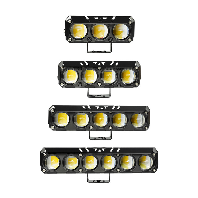 Nuevo transfronterizo de motocicleta faro de luz LED amarillo y blanco doble color alto y bajo faro al por mayor image 5