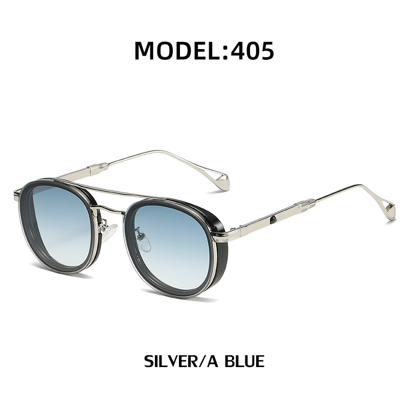 European and American retro oval frame sunglasses men's side bag small frame women's sunglasses tide cross-border glasses wholesale shades