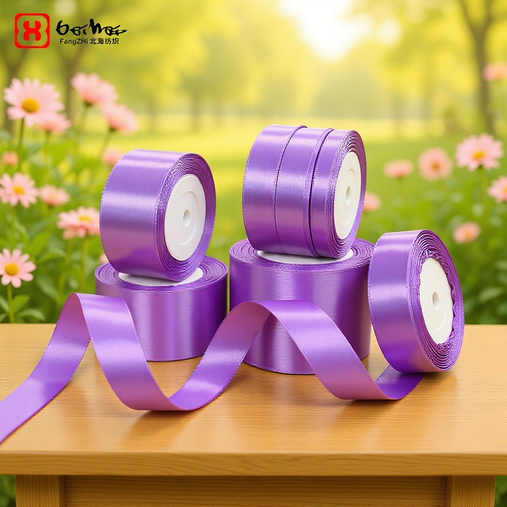Fabricantes al por mayor lavanda púrpura cinta de cinta flor regalo decoración embalaje cinta transfronteriza al por mayor cinta