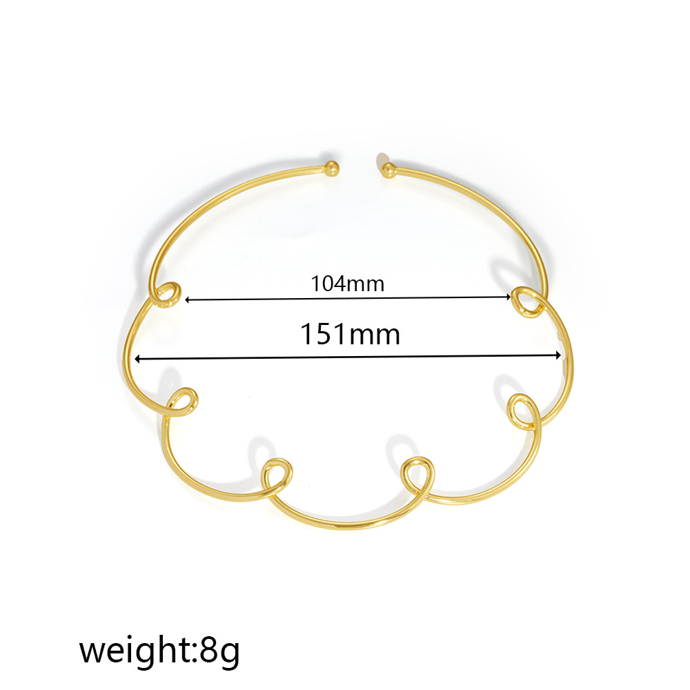 Europa y América sensación de diseño minimalista de acero inoxidable personalidad joyería india collar collar al por mayor