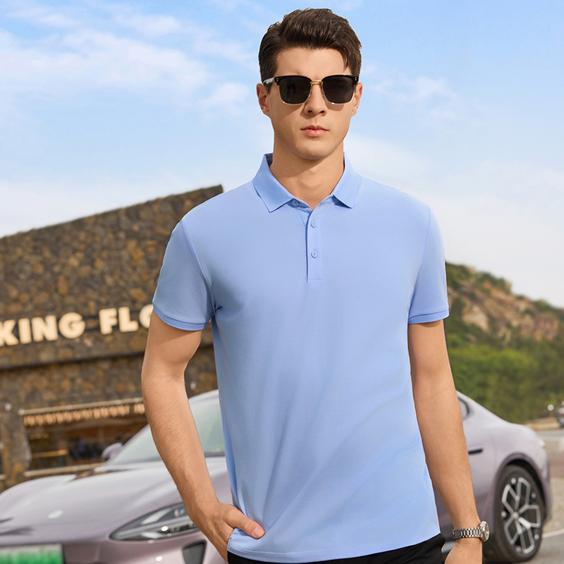 Cotton POLO shirt custom printed logo lapel short sleeve corporate group overalls T-shirt embroidered men's and women's activity clothes