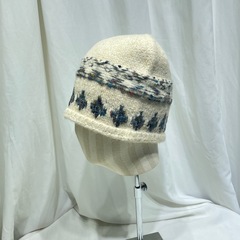 秋冬韩版复古提花针织卷边套头冷帽保暖护耳毛线帽显脸小包头帽子