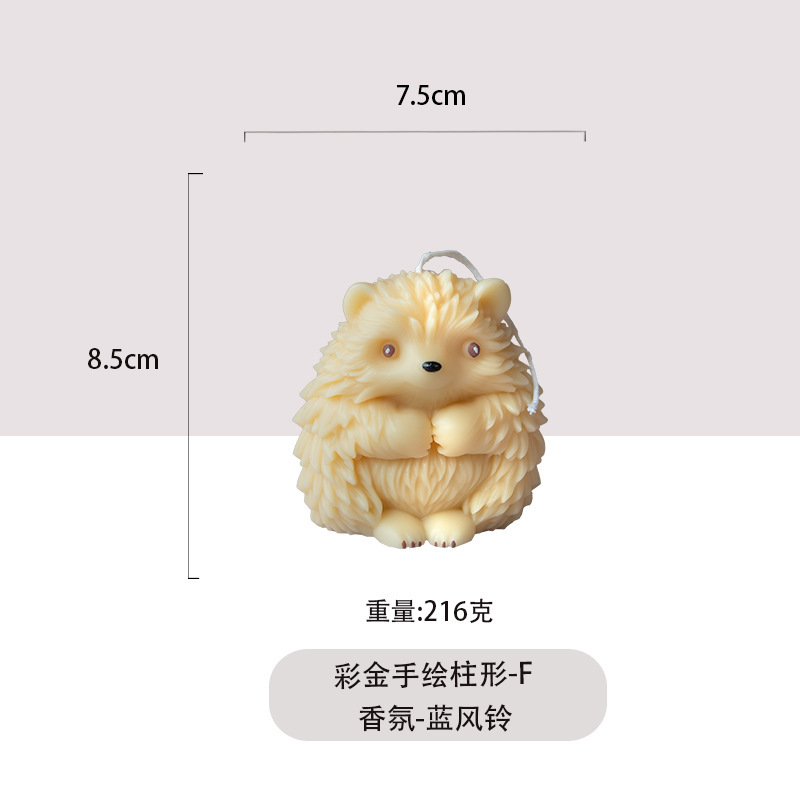 跨境热销彩金手绘柱形蜡烛造型香薰蜡烛装饰饰品花绘法式优雅高级|undefined