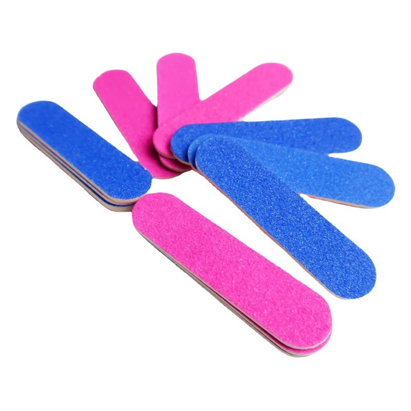 Розовый Синий Мини-пилка Маникюрная полоса Песочная полоса Готовые поддельные ногти Ношение ногтей Набор инструментов для ногтей Пилочка для ногтей Полоса Поддельные ногти