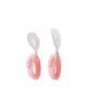 Baby's Self-feeding One-year-old Supplementary Food Spoon Learning to Eat Training Children's Silicone Stainless Steel Fork Spoon Baby's Short Handle