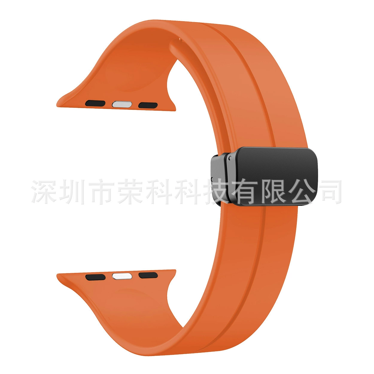 Suitable for Apple Watch Folding Silicon Rape Band IWATCH1-8 Generation Folding Magnetic Stroke Stroke Stroke Silicone Silicone